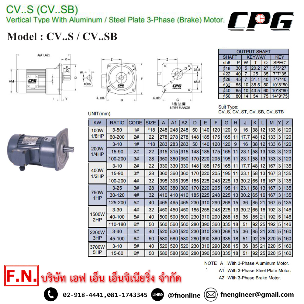 cpg-cv400-60s-มอเตอร์เกียร์-แบบหน้าแปลน-1-2hp-380v-อัตราทด-1-60-รุ่นมินิรับงานหนัก