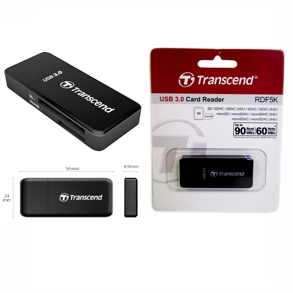 Transcend Card Reader RDF8 (RDF8K2) UHS-I All In One USB3.1 / RDF5K ...