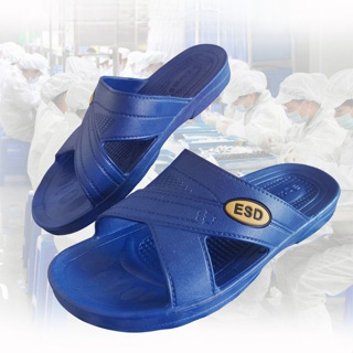 สินค้า QiaoYiLuo การประชุมเชิงปฏิบัติการโรงงาน unisex รองเท้าแตะป้องกันไฟฟ้าสถิตด้านล่างนุ่มหนาขึ้น
