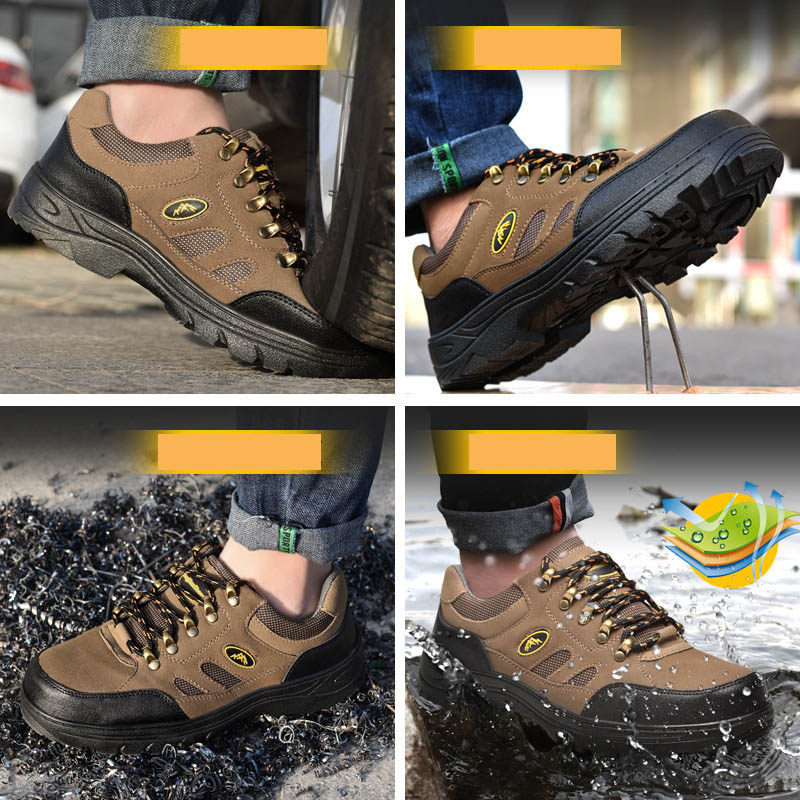 รองเท้าป้องกันการรีดผ้าเชื่อมไฟฟ้า-สถานที่ก่อสร้างรองเท้าป้องกันแรงงานระบายอากาศ