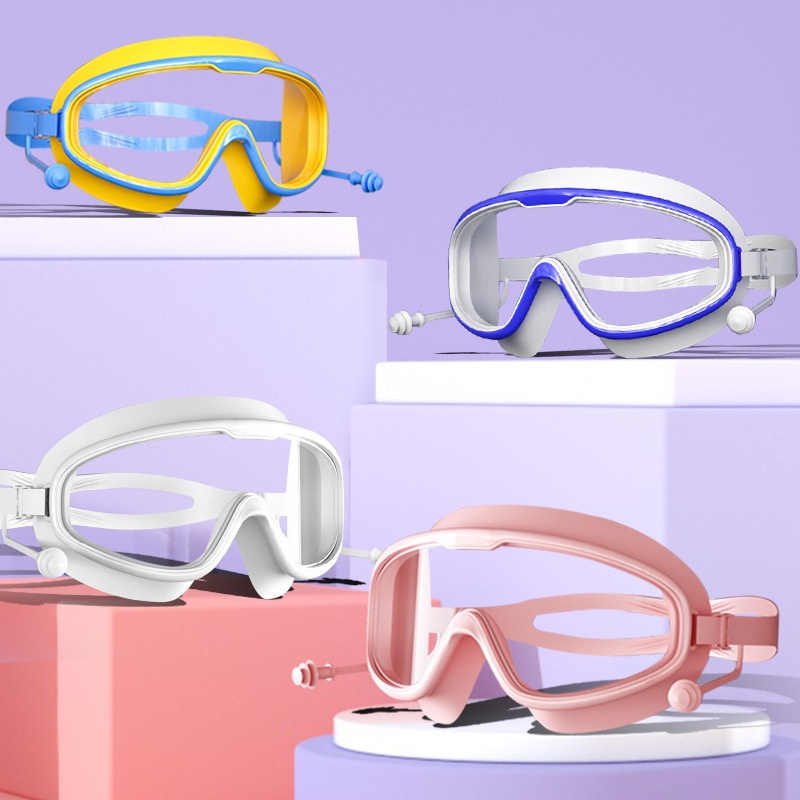 ภาพหน้าปกสินค้าพร้อมส่ง*แว่นตาว่ายน้ำเด็ก แว่นตาว่ายน้ำ แว่นตาดําน้ําเด็ก สีสันสดใส แว่นว่ายน้ำเด็กป้องกันแสงแดด UVไม่เป็นฝ้า แว่นตาเด็ก ปรับระดับได้ Y005