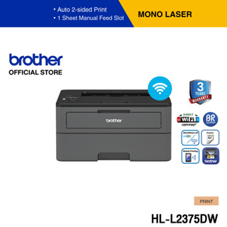 BROTHER Printer HL-L2375DW Mono Laser เครื่องพิมพ์เลเซอร์, ปริ้นเตอร์ขาว-ดำ (ประกันจะมีผลภายใน15วัน หลังจากที่ได้รับสินค้า)