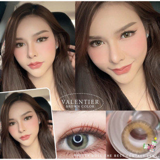 (COD)คอนแทคเลนส์ Contactlens สายฝ. รุ่น Valentier สายตา+ปกติ Prettydoll 0.00 ถึง - 6.00 เลนส์นิ่มใส่สบายตา แถมตลับ