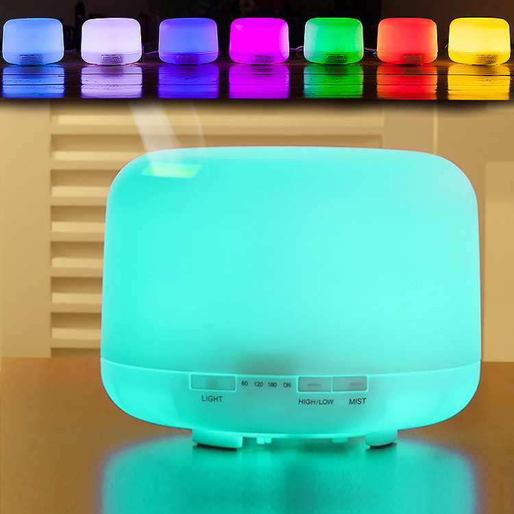เครื่องพ่นไอน้ำ เครื่องฟอกอากาศเพิ่มความชื้นในอากาศ Aroma Diffuser LED ...