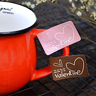 สติกเกอร์ Valentine หัวใจ 100 ดวง คละสีโอรส โกโก้  Sticker ตกแต่งถุง กล่องขนม กล่องของขวัญ การ์ด