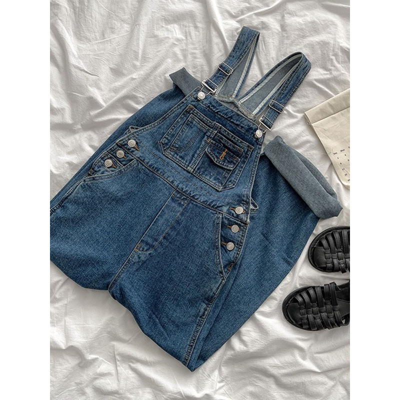 many-jeans-overalls-เอี๊ยมกางเกงยีนส์ขายาว-สียีนส์พร้อมส่ง