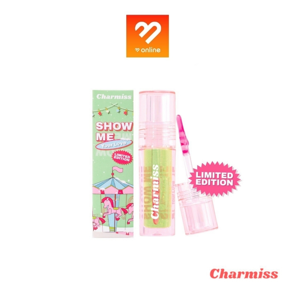 ราคาและรีวิวCharmiss Glitter Lip Gloss Limited Edition ลอสเขียวเปลี่ยนสี ทาได้ทั้งปากและแก้ม