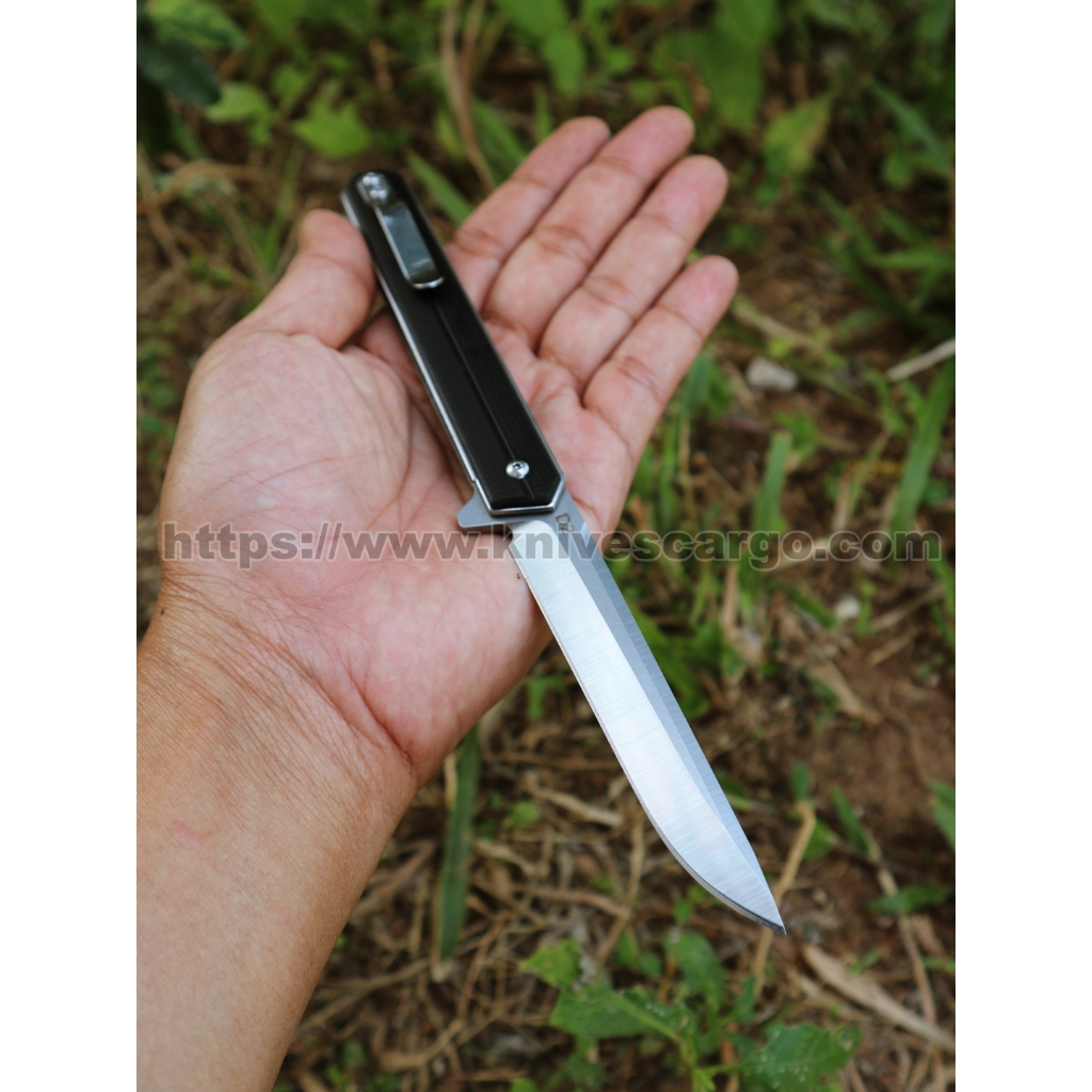 มีดพับ-free-wolf-รุ่น-05474-มีดพับทรงปากกา-ใบสีเงิน-ด้ามสีดำ