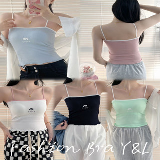 8 4 2 # สายเดี่ยว เสื้อกล้าม ด้านหน้าพิมพ์ มีภาษาอังกฤษ น่ารักมีหลากสีสดใส