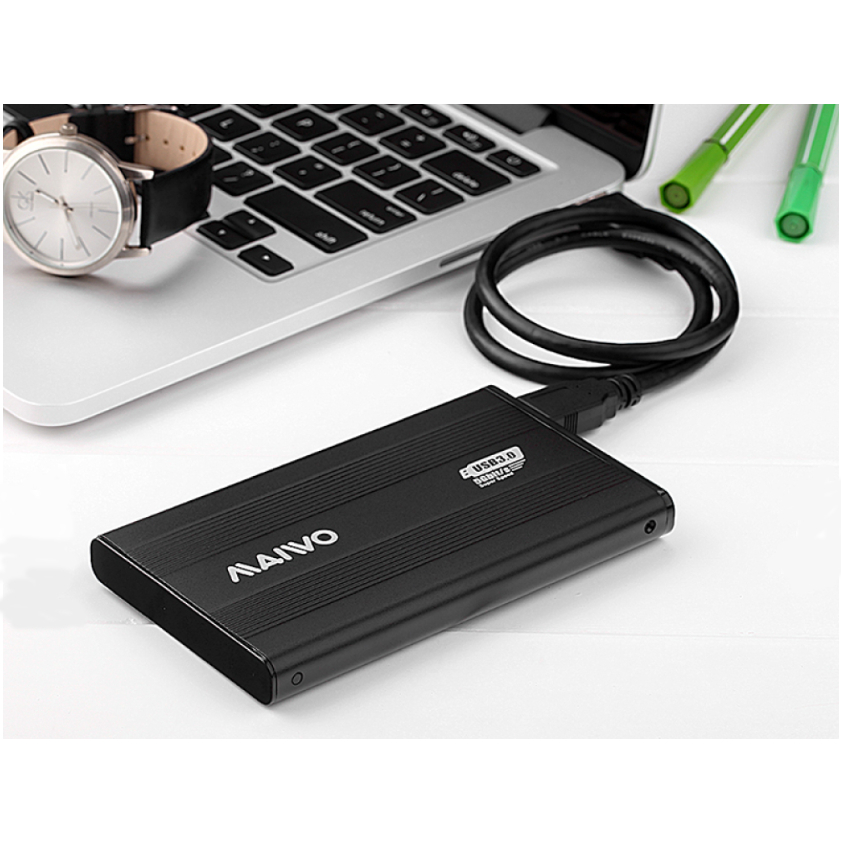 maiwo-2-5-sata-hdd-ssd-enclosure-sand-blast-กล่องใส่ฮาร์ดไดรฟ์แบบสไลด์-ของแท้-ประกันศูนย์-1ปี