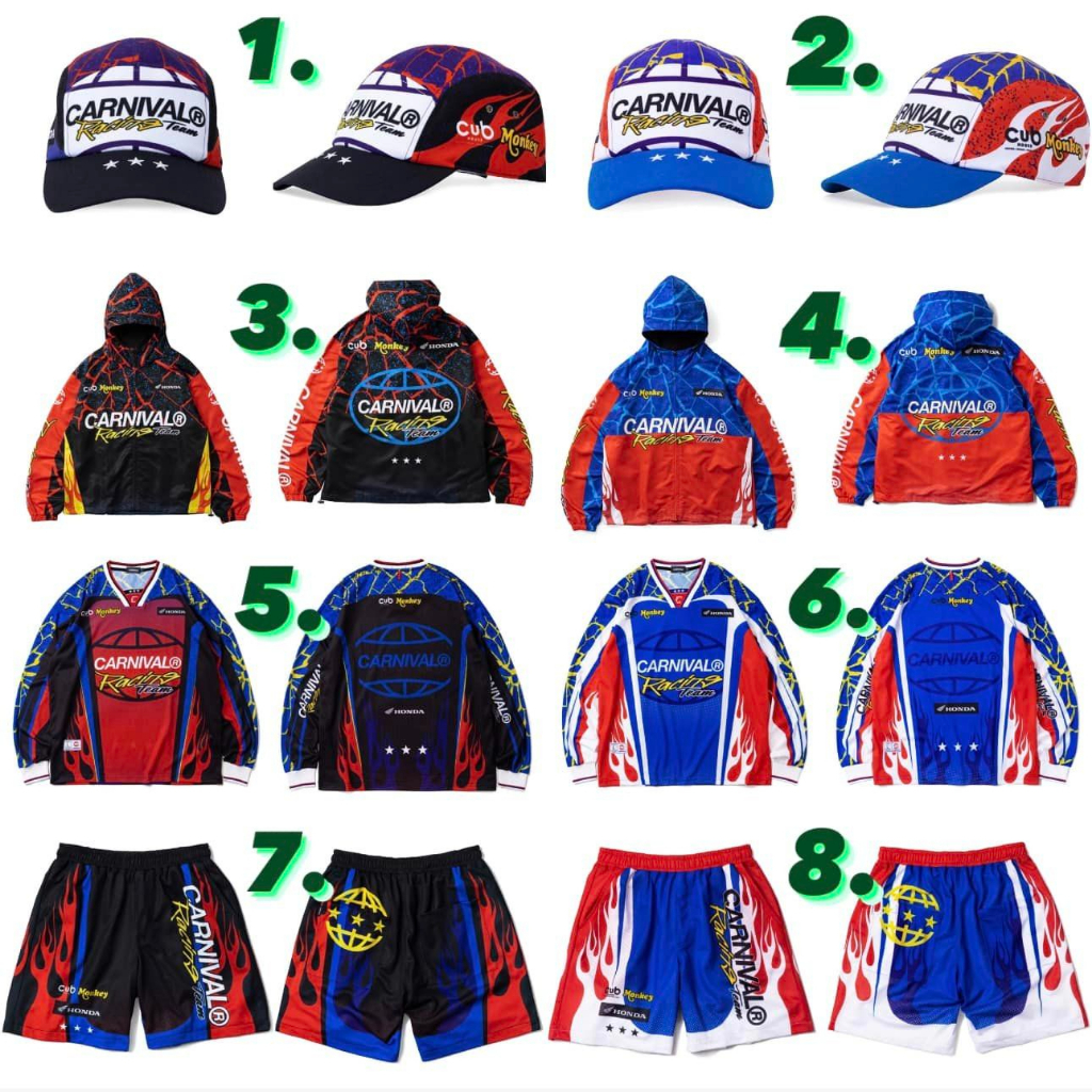 ของแท้-เสื้อ-แจ็คเก็ต-กางเกง-หมวก-carnival-x-honda-monkey-collection-ของใหม่-พร้อมส่ง