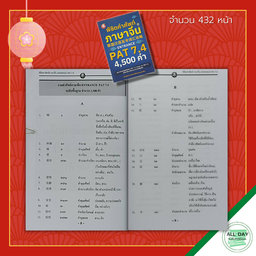 หนังสือ-พิชิต-คำศัพท์ภาษาจีน-entrance-pat-7-4-ภาษาจีน-็hsk-ไวยากรณ์จีน-สอบภาษาจีน-เรียนภาษาจีน-อักษรข้าง-พินอิน