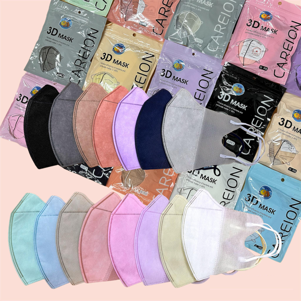 🌈ส่งไว {3บาท} 3D Mask หน้ากากหน้าเรียวลิส 10ชิ้น ต่อแพ็ค หน้ากากอนามัยสำหรับผู้ใหญ่ - 2