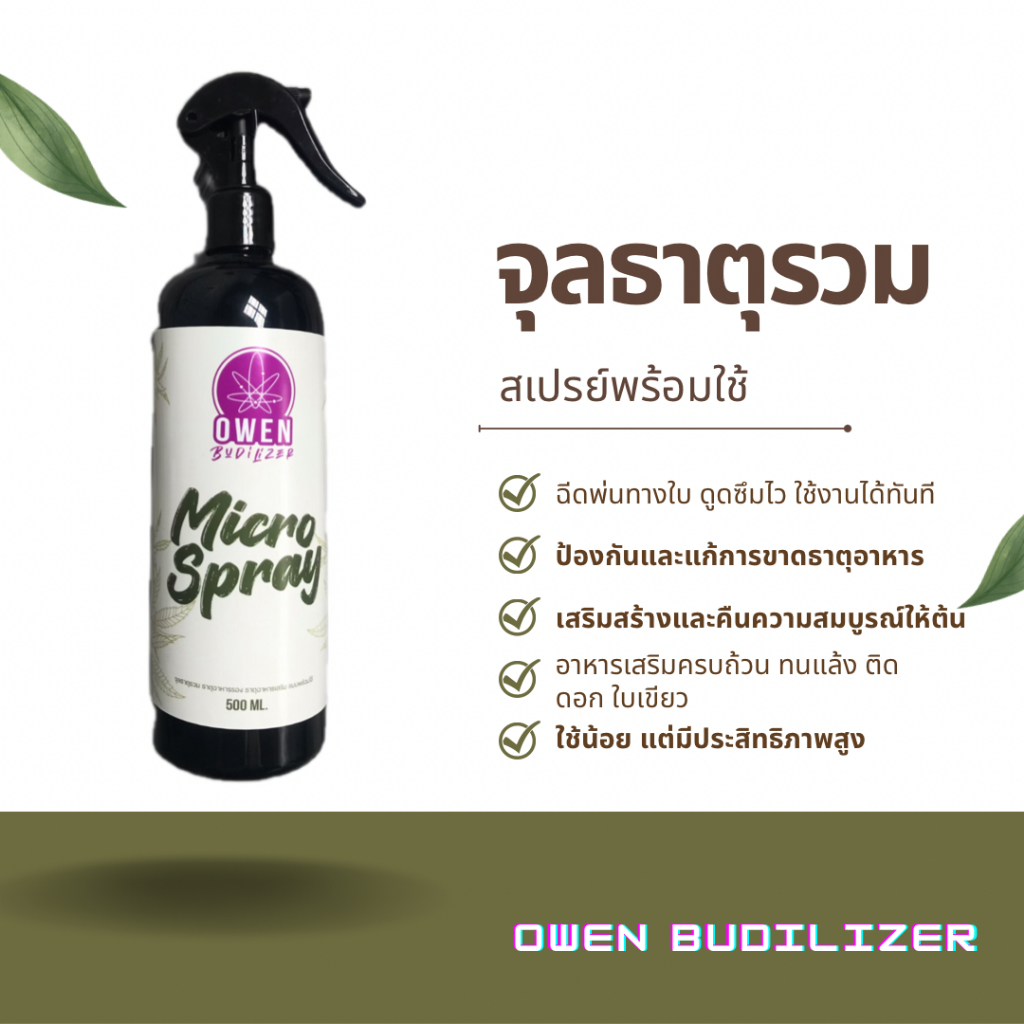 Micro Spray จุลธาตุรวม ธาตุอาหารรอง ธาตุอาหารเสริม แบบพร้อมใช้ แก้พืช ...