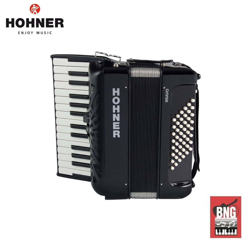 hohner-bravo-48-bass-black-แอคคอเดียน-บราโว้-48-เบส-26-คีย์-เสียงดี-วัสดุแข็งแรง-ทนทาน