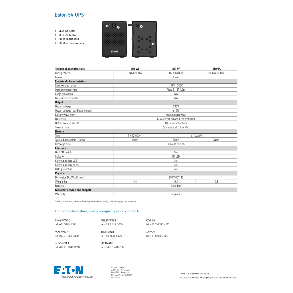 eaton-ups-tower-เครื่องสำรองไฟ-รุ่น-5v650-5v850-5v1050-แบบเลือกซื้อ