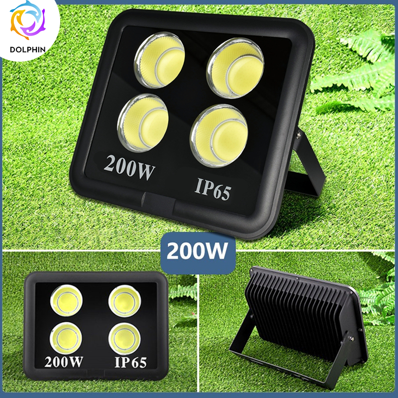 สปอตไลท์-ใช้ไฟ-220v-ไฟบ้าน-รับประกันสินค้า-โคมไฟสนามบอล-ใช้ภายนอก-spotlight-100w-200w-400w-หลอดไฟ-cob-กันน้ำ