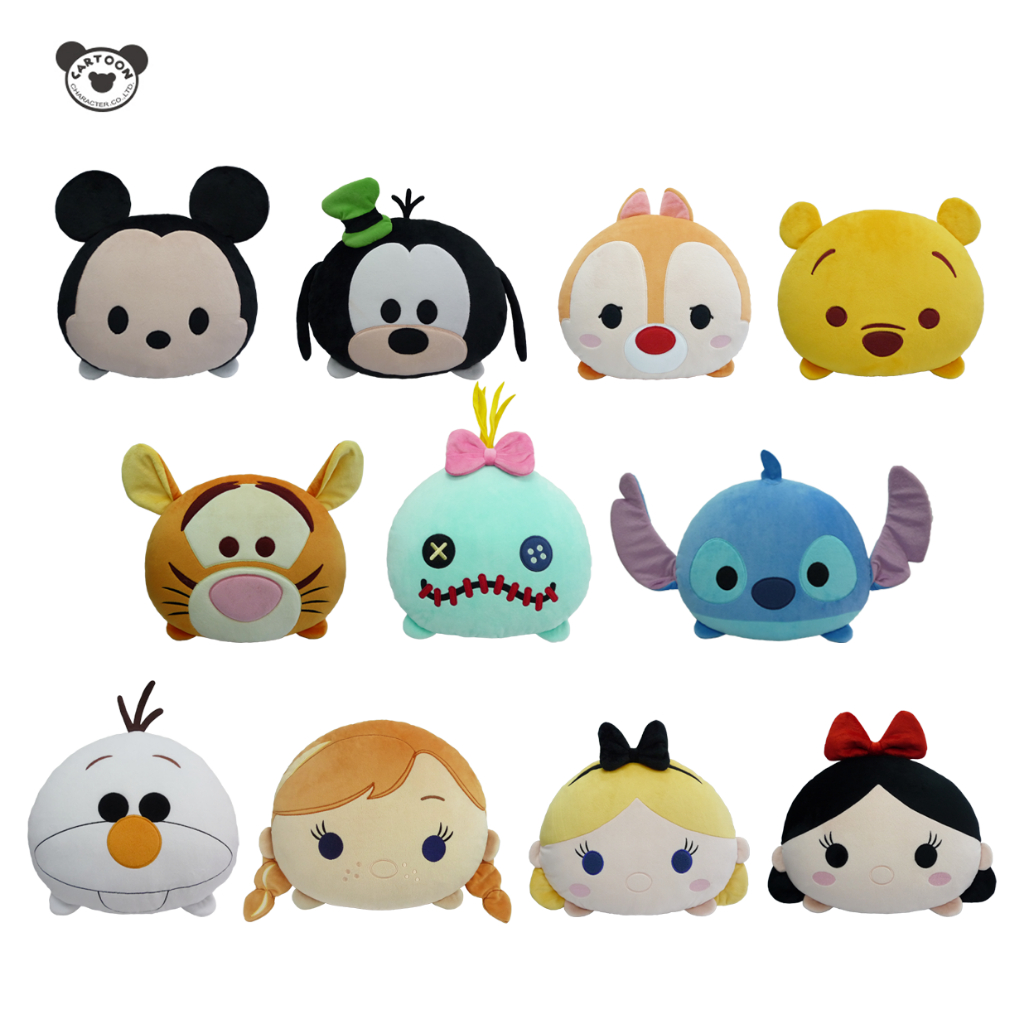 disney-หมอนหน้า-มิกกี้-กรูฟฟี่-ทิกเกอร์-พูห์-ฯลฯ-tsum-tsum-ขนาด-15-นิ้ว-ผ้าef-สินค้าลิขสิทธิ์แท้