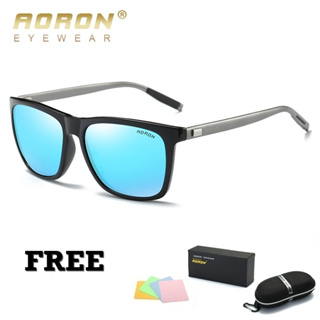 AORON-A387 [ เลนส์ปรอทฟ้า ] แว่นตากันแดด เลนส์ HD Polarized UV400 สินค้าพร้อมส่งจากไทย