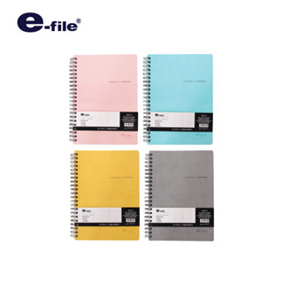 e-file (อี-ไฟล์) สมุดริมลวด สมุดโน้ตมีลายเส้น ปก PU ปกสีสันสดใส กระดาษถนอมสายตา รหัส CNB115 สมุดบันทึก (คละสี)