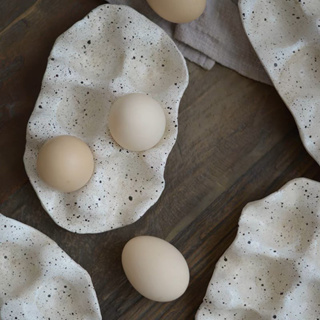 ที่ใส่ไข่ไก่ ที่เก็บไข่ไก่ แผงไข่ไก่ ใส่ได้ 6-12 ฟอง มินิมอลมาก ลายหินอ่อน
