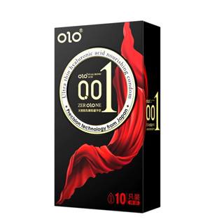 ภาพหน้าปกสินค้าOLO Ultra thin 001 hyaluronic acid nourishing condoms 10pcs 50/52/54(black) ถุงยางอนามัยรุ่นอัพเกรด ถุงยางอนามัย แบบบาง ที่เกี่ยวข้อง