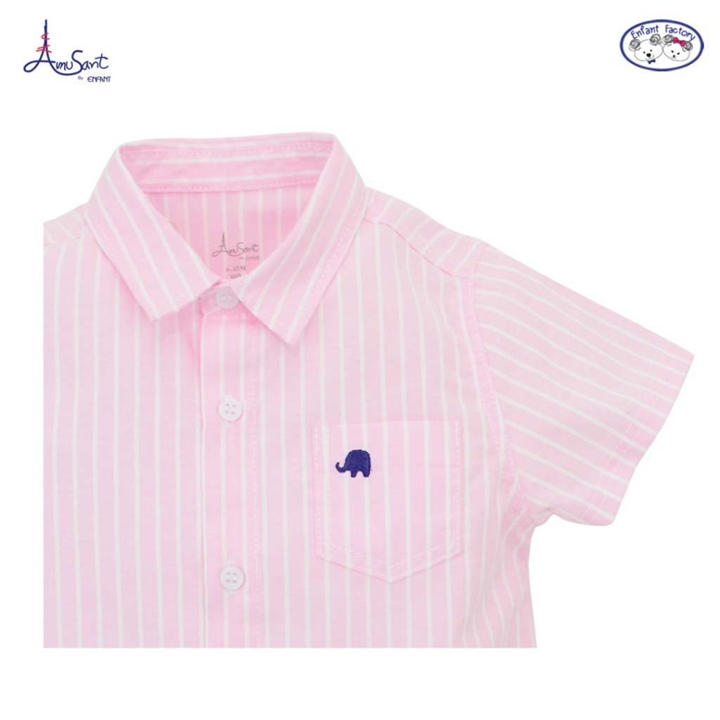 amusant-เสื้อเชิ้ตผ้าออกฟอร์ดลายทางเด็กผู้ชาย-eh2b65