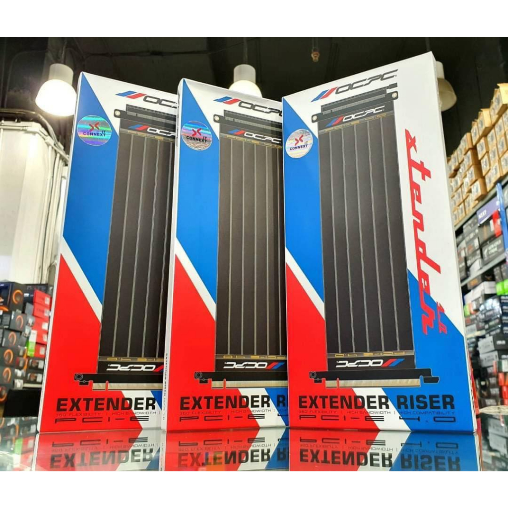 OCPC PCI-E 4.0 EXTENDER RISER CABLE PCI-E 4.0 250MM BLACK | Shopee Thailand