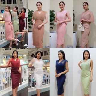 E003 ชุดเดรสสั้น ชุดราตรีสั้น ไซส์S-XXL ชุดเพื่อนเจ้าสาว ชุดออกงาน