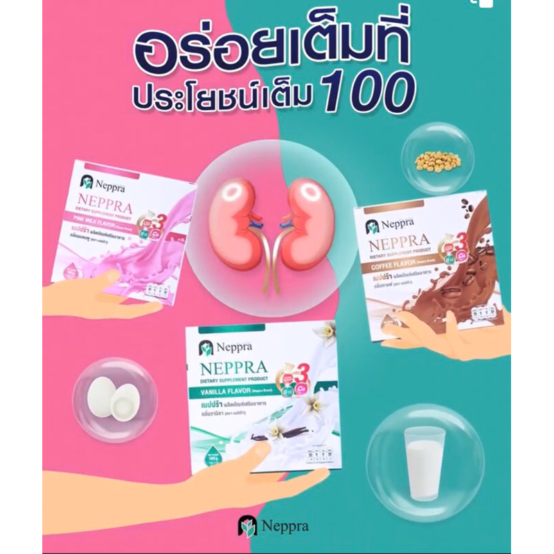 neppraโปรตีนนมไข่ขาวสำหรับผู้ป่วยโรคไต-ผู้สูงอายุและบุคคลทั่วไป