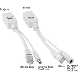 [พร้อมส่งจากไทย] POE Passive Power Over Ethernet Adapter Injector + Splitter Kit คละสี Adapter Passive สาย PoE Splitter
