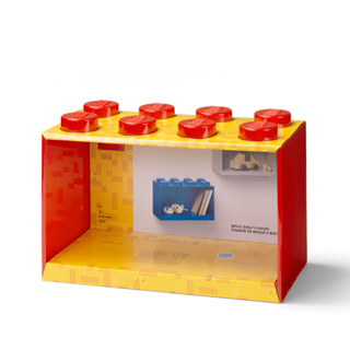 LEGO Brick Shelf 8 RED ชั้นวางของ ชั้นวางหนังสือ ตั้งโต๊ะ หรือ ติดผนัง เลโก้ สีแดง ลิขสิทธิ์แท้