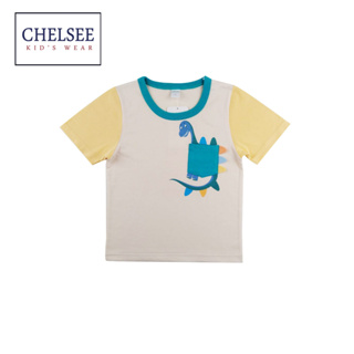 Chelsee เสื้อยืดคอกลม เด็กผู้ชาย รุ่น 127852 ลายไดโนเสาร์ อายุ 3-11ปี ผ้า 100%Cotton ผ้านุ่ม เสื้อผ้าเด็กแฟชั่น เสื้อผ้า