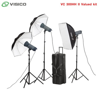 ชุดไฟสตูดิโอสำหรับถ่ายภาพ VISICO VC 300HH II WITH 75 W LED