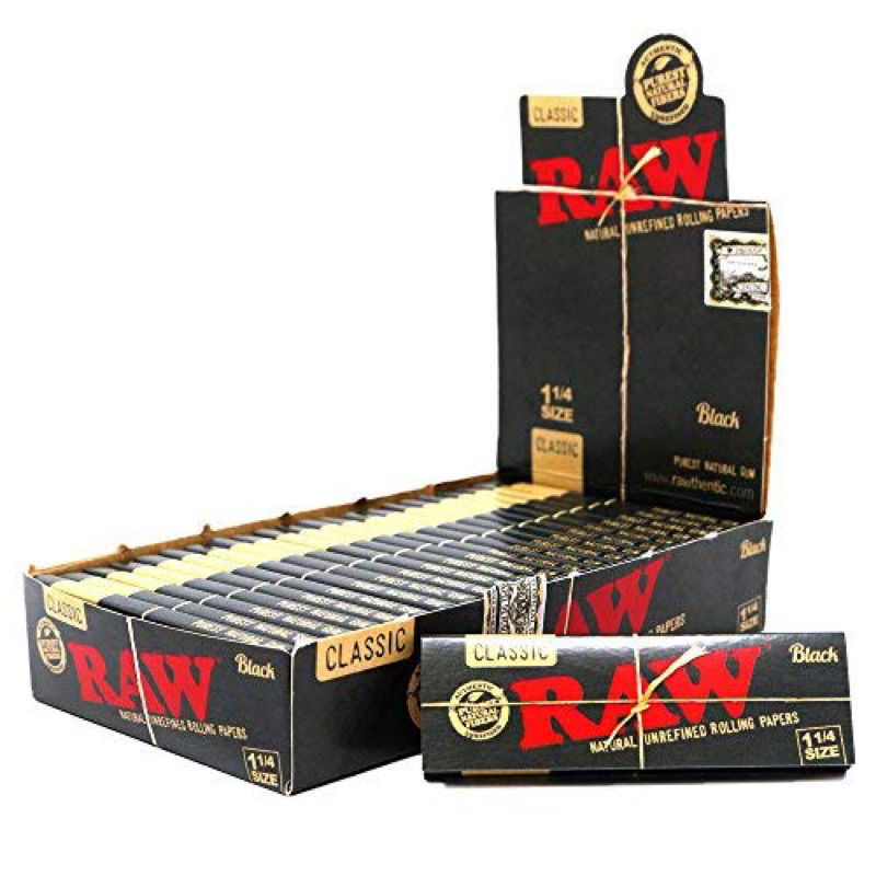 กระดาษโรล-raw-black-classic-1-1-4-ยกกล่อง