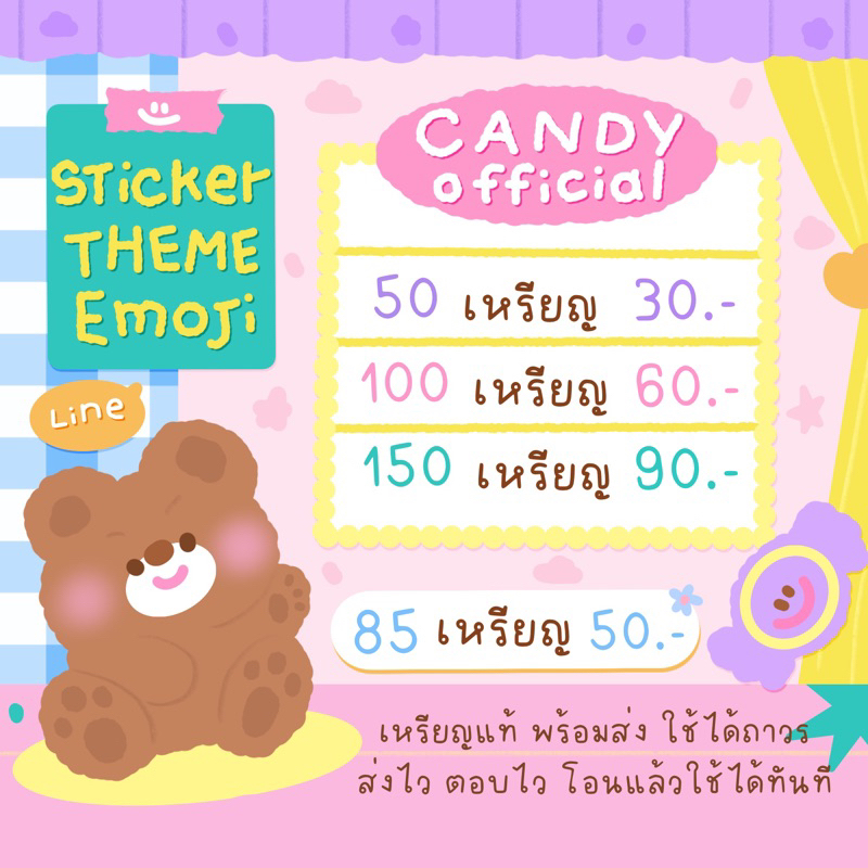 ราคาและรีวิวสติกเกอร์ ธีม อิโมจิ เมโลดี้ 30/50/60/90 - Sticker Theme Emoji Melody