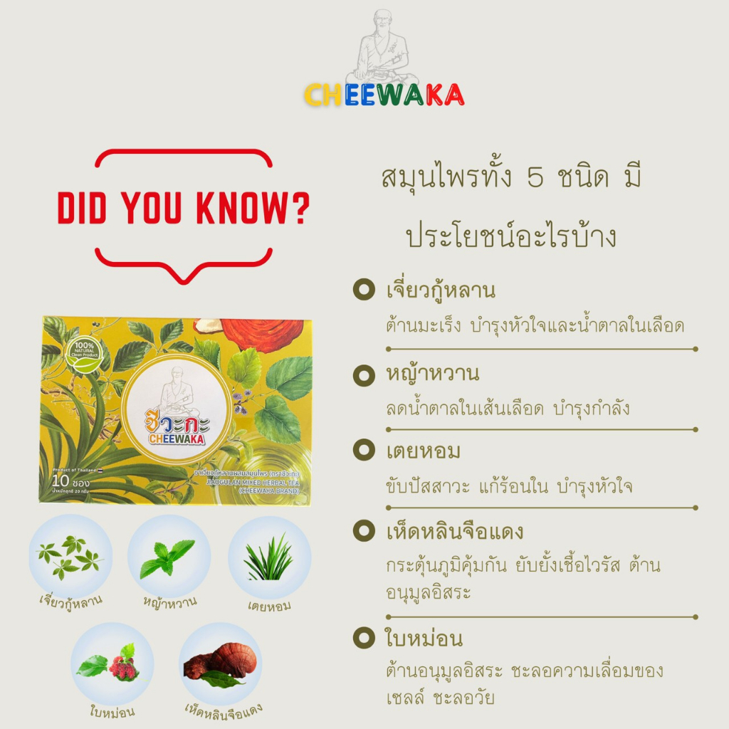 ชุดทดลอง-ชาชีวะกะ-cheewaka-ชาเจี่ยวกู้หลานผสมสมุนไพร-1-ซอง-ลดน้ำตาล-ไขมัน-ลดปวดข้อปวดกระดูก-ช่วยผ่อนคลาย