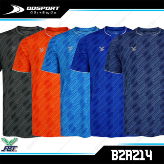 FBT B2A215 เสื้อกีฬาทอลาย คอกลม เนื้อผ้าเบา แห้งไว