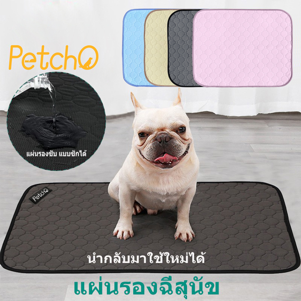 ภาพหน้าปกสินค้าPetcho แผ่นรองฉี่สุนัข ผ้ารองฉี่สุนัข แผ่นรองฉี่สัตว์เลี้ยง แบบซักได้ สามารถใช้ซ้ำได้ ดูดซับน้ำได้ดี 5ชั้น จากร้าน petcho01 บน Shopee