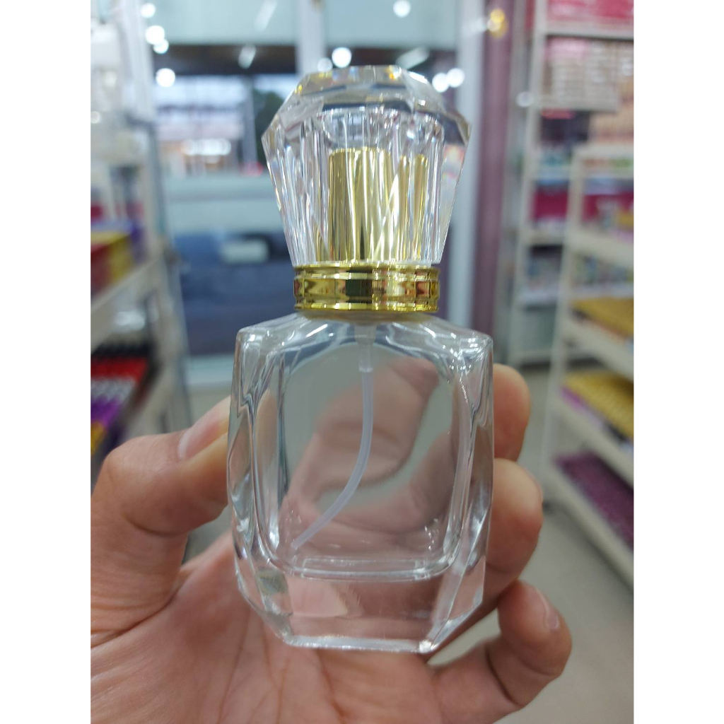 ขวดน้ำหอม-จีเวล-30-ml-ขวดแก้วใสเปล่าใส่น้ำหอม-พร้อมส่ง-bualuang-perfume