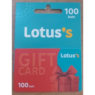 ภาพขนาดย่อของภาพหน้าปกสินค้าบัตรโลตัส มูลค่า 100 บาท Lotus's Gift Card 100 baht จากร้าน guybomboy บน Shopee