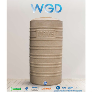 🚚จัดส่งฟรี  WAVE ถังเก็บน้ำบนดิน รุ่น WGD (Wave Granite Design) เวฟ ถังน้ำ แถมลูกลอย