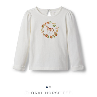 JANIE AND JACK "FLORAL HORSE TEE"