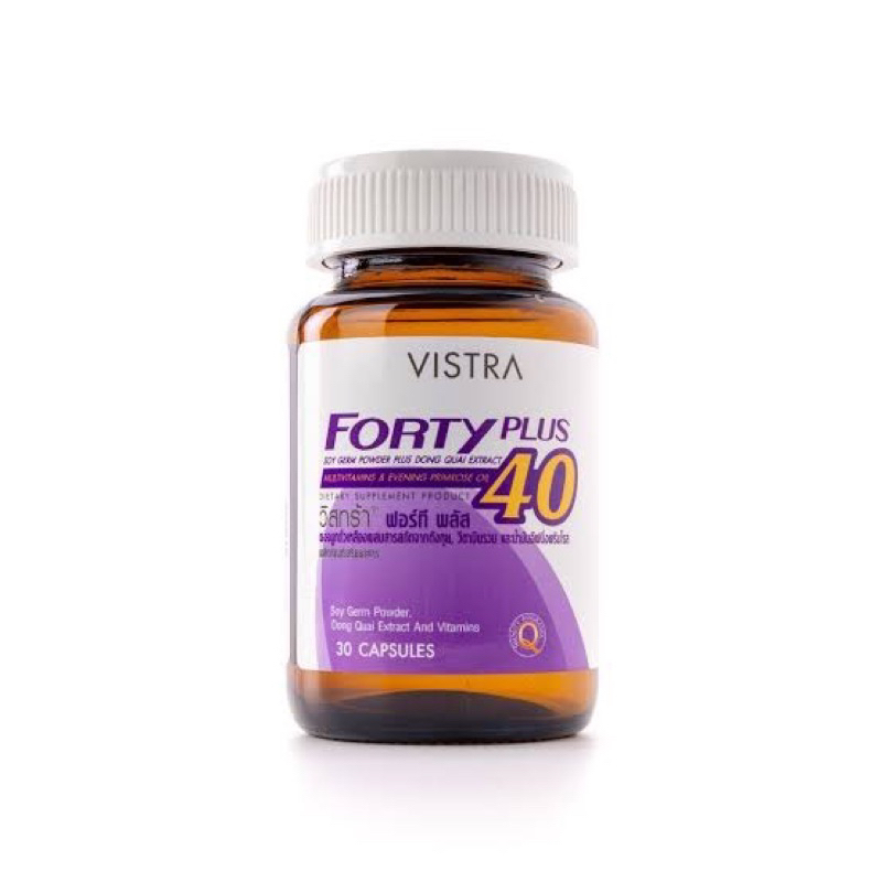 vistra-forty-plus-30-แคปซูล-ผลิตภัณฑ์เสริมอาหารผงจมูกถั่วเหลืองผสมสารสกัดจากตังกุย-วิตามินรวม-และน้ำมันอีฟนิ่งพริมโรส