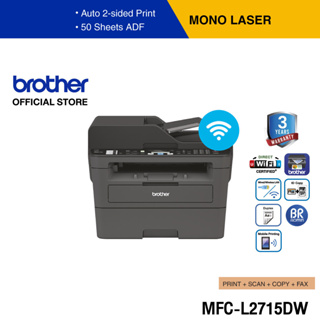 ภาพหน้าปกสินค้าBROTHER Printer MFC-L2715DW Mono Laser เลเซอร์ปริ้นเตอร์ขาว-ดำ, Print-Copy-Scan-Fax-PC Fax,Wifi รับประกัน 3 ปี, ผ่อน 0% (ประกันจะมีผลภายใน 15 วัน หลังจากที่ได้รับสินค้า) ที่เกี่ยวข้อง