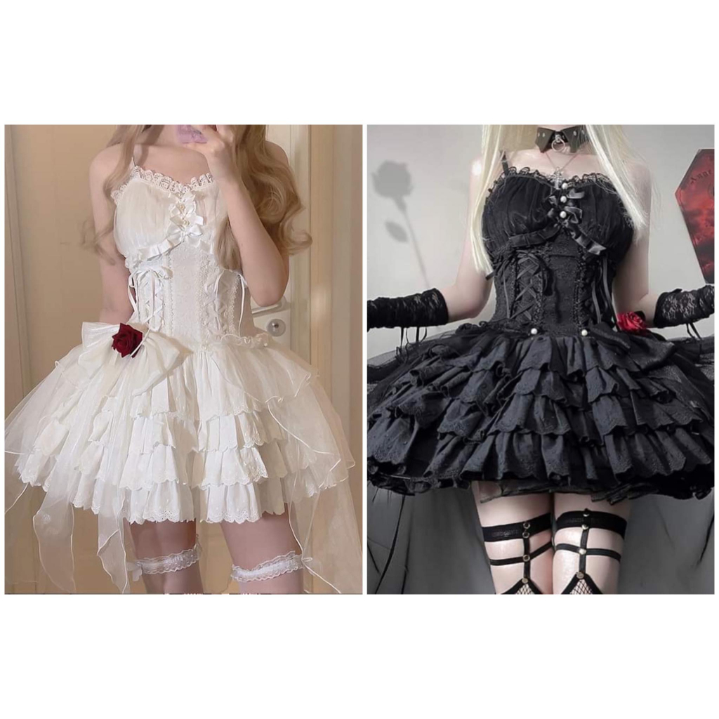 เดรสโลลิต้า-กุหลาบขนาดเล็ก-jsk-ชุดโลลิต้าเจ้าสาว-dress-lolita-งานจริงตรงปกการันตี