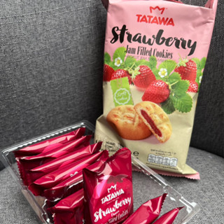 TATAWA : COOKIES คุกกี้สอดไส้หลากรส ( Strawberry Jam Filled Cookies ) 120g