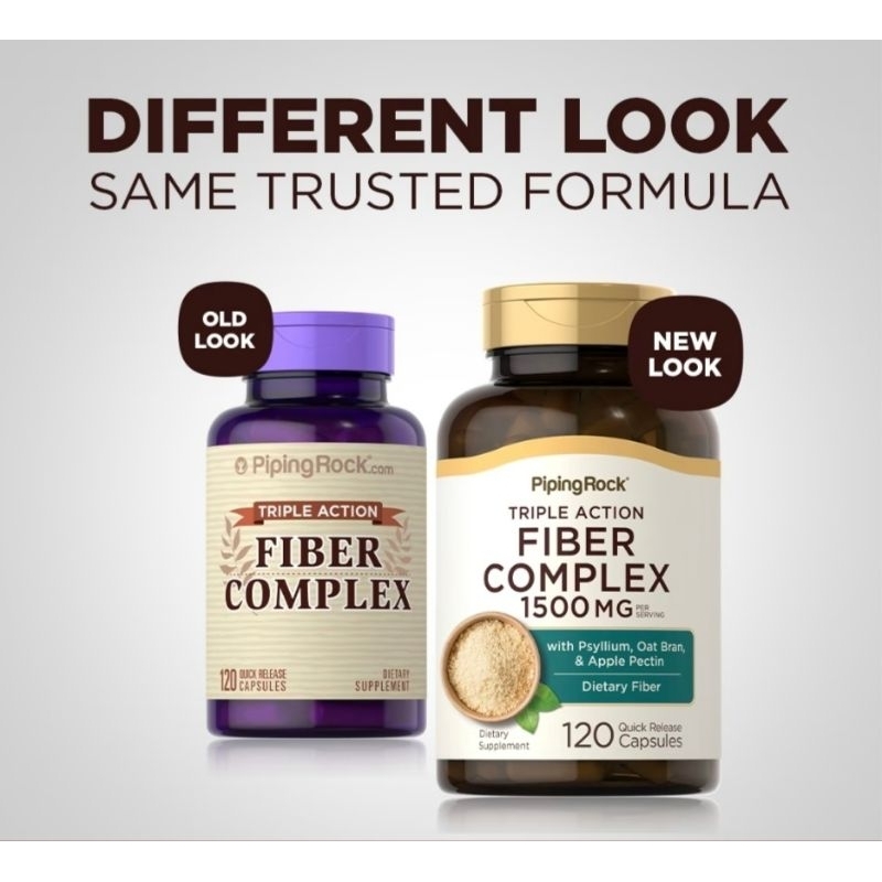 ไฟเบอร์ธรรมชาติ ขับถ่ายปกติ ไฟเบอร์คอมเพล็กซ์ 120 แคปซูล Triple Action