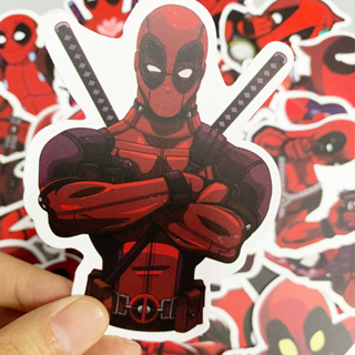 พร้อมส่ง เดดพูล (死侍) marvel Deadpool 50ชิ้น sticker สติกเกอร์กันน้ำรูปแบบที่แตกต่างกัน
