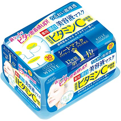 kose-clear-turn-vitamin-c-essence-mask-มาร์คหน้า-นำเข้าจากญี่ปุ่น-made-in-japan